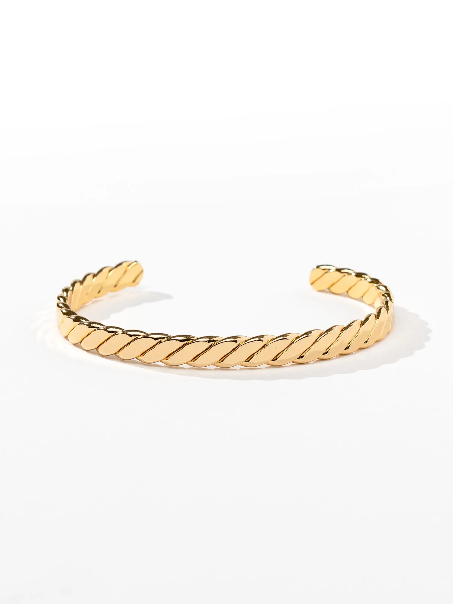 LA Radiant 18K Gold Plated Twisted Metal Cuff Bracelet - Brands We Love