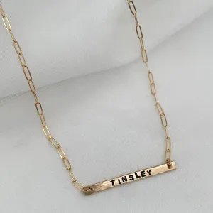 Little ID Personalized Bar Necklace