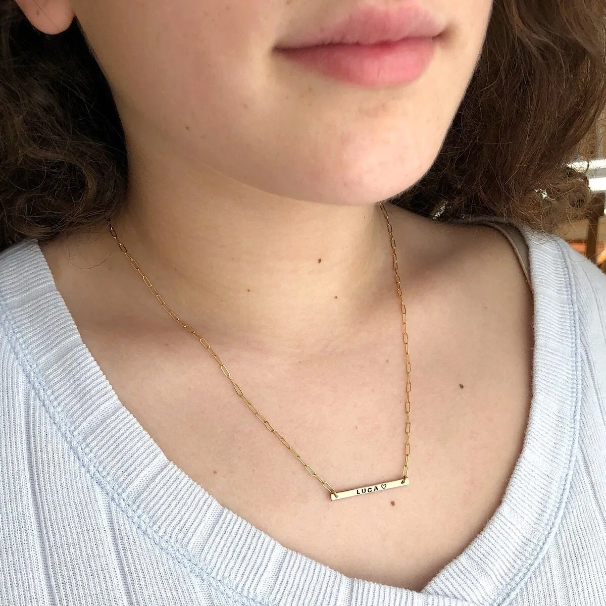 Little ID Personalized Bar Necklace