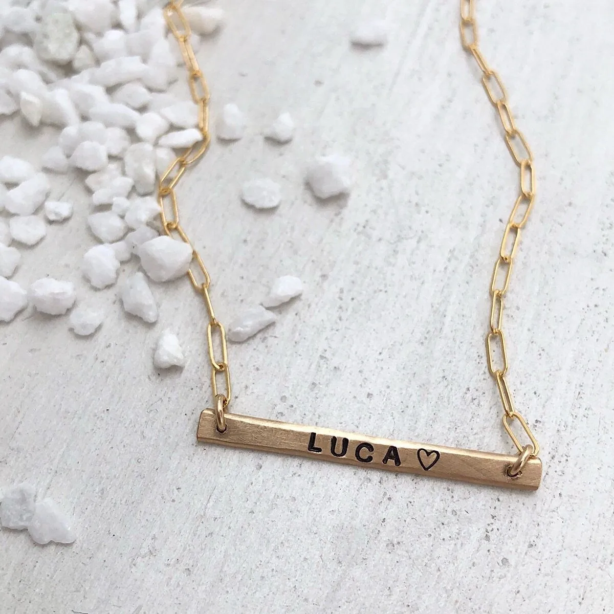 Little ID Personalized Bar Necklace