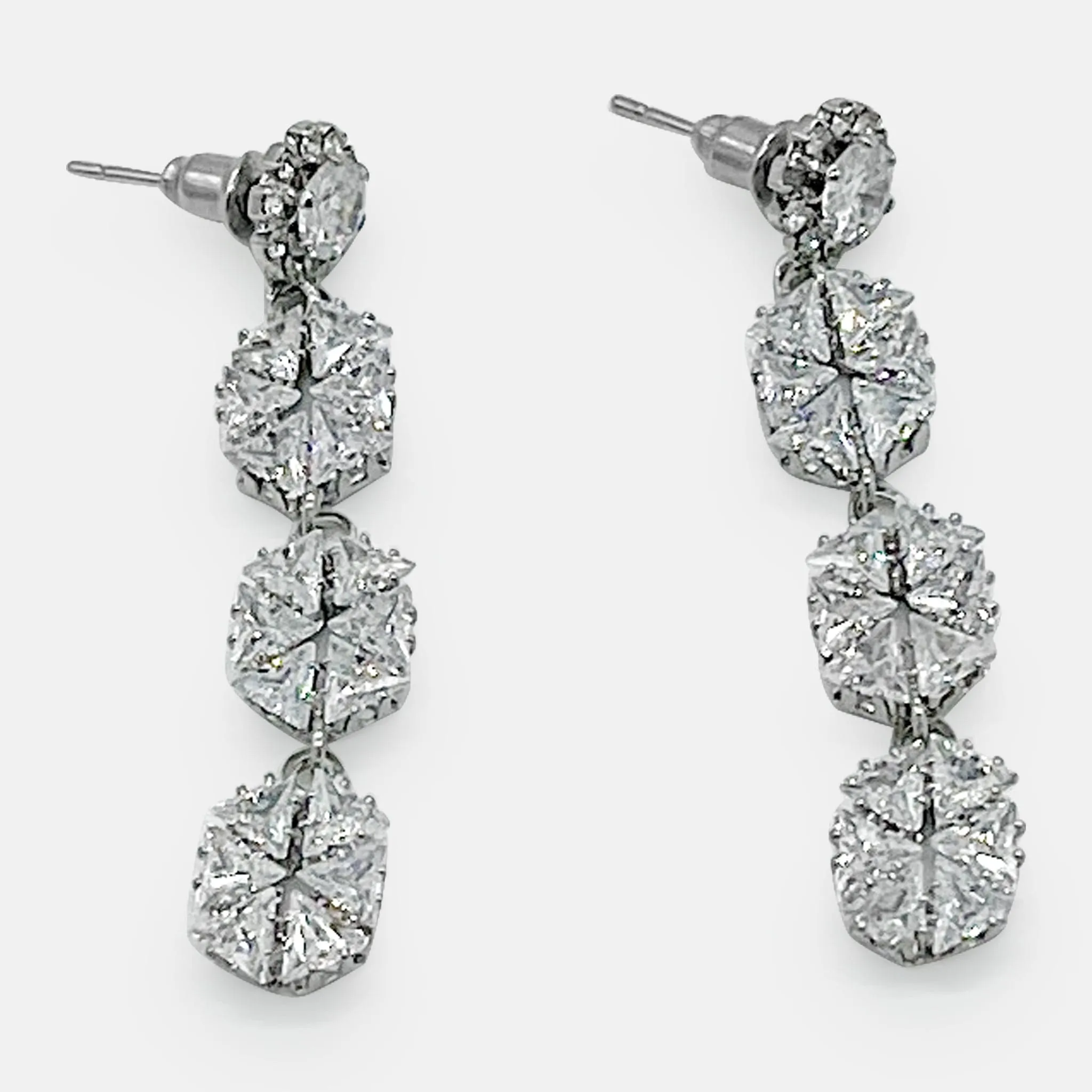 Lustre Link Earrings (Silver)