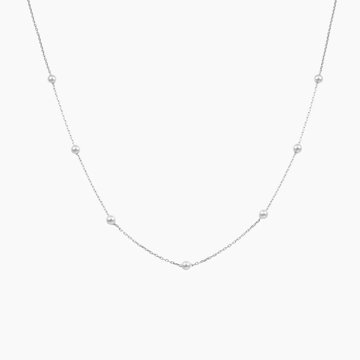 Meg Station Necklace (Silver)