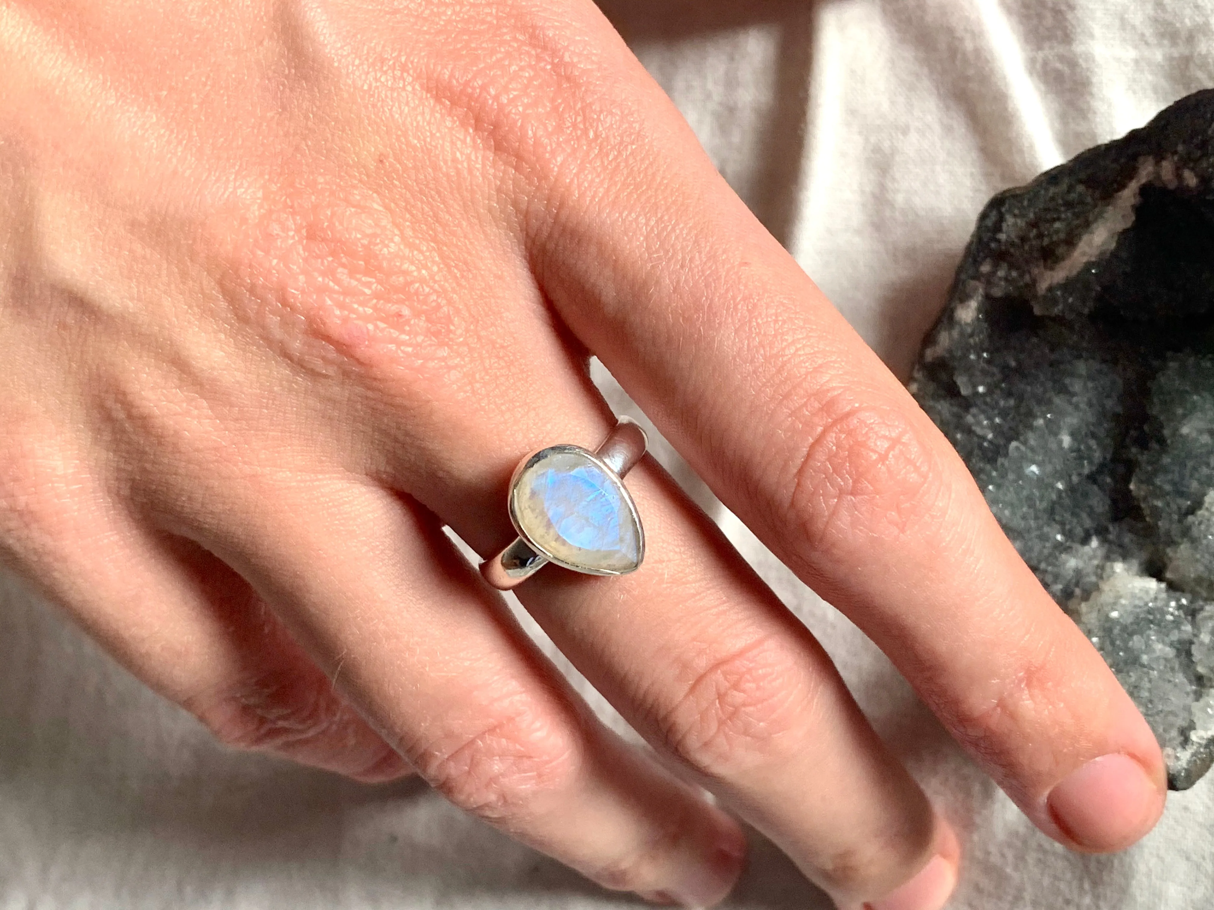 Moonstone Sabina Ring - Teardrop