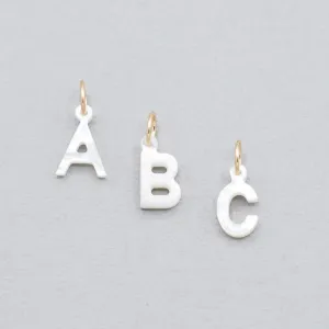 Mother of Pearl Initial Alphabet Charm