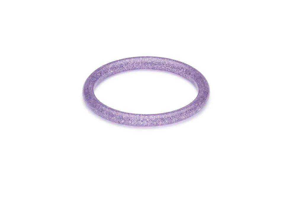 Narrow Lilac Glitter Bangle by Splendette