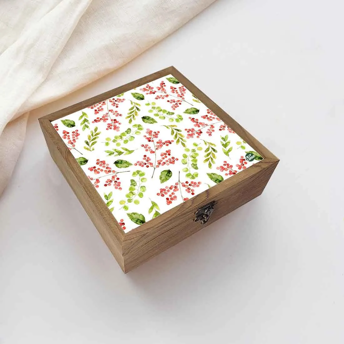 Nutcase Wooden Jewellery Box for Women Big - Unique Gifts -Colorful Leaves