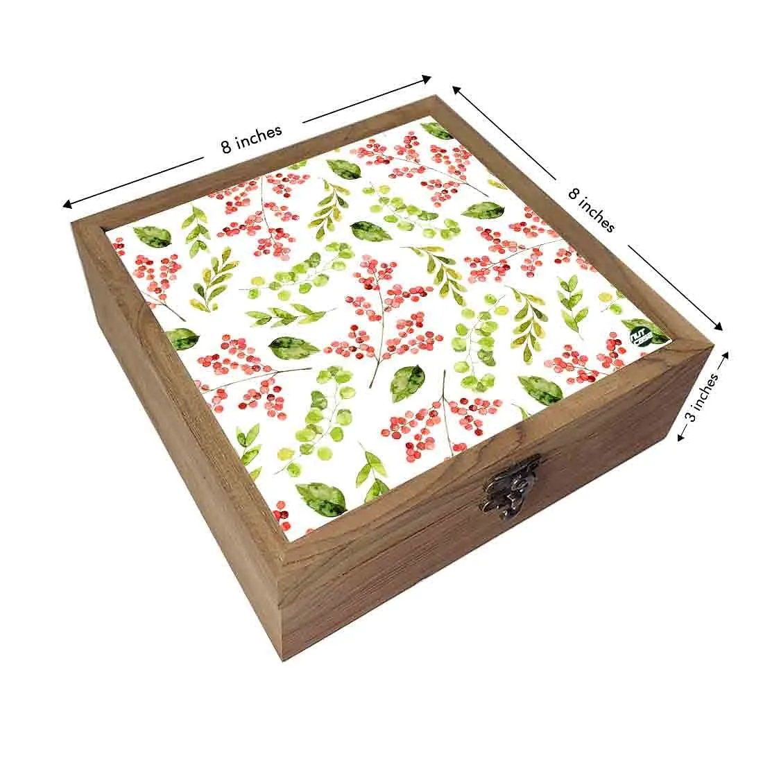 Nutcase Wooden Jewellery Box for Women Big - Unique Gifts -Colorful Leaves