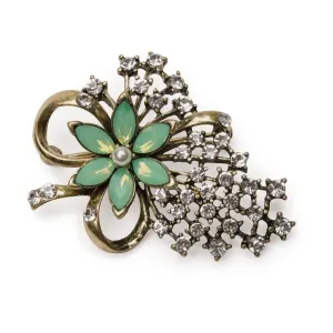 Oparl, Pearl & Diamante Brooch