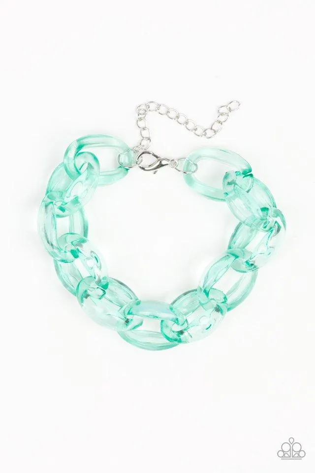 Paparazzi Bracelet ~ Ice Ice Baby - Green