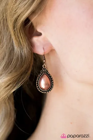 Paparazzi Earring ~ Bali Bliss - Copper