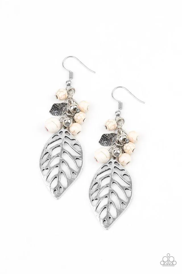 Paparazzi Earring ~ Forest Frontier - White