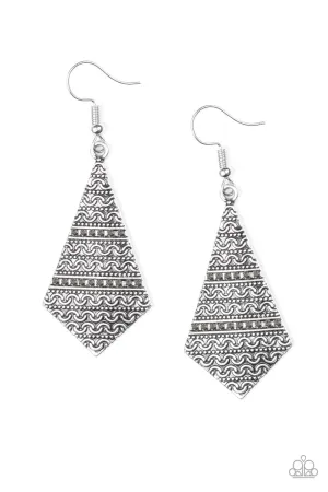 Paparazzi Earring ~ Terra Trending - Silver