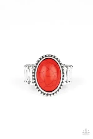 Paparazzi Ring ~ Bountiful Deserts - Red