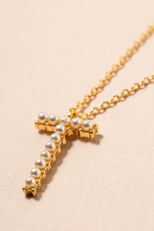 Pearl Initial Letter Necklace