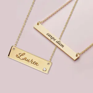 Personalized Bar Necklaces