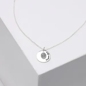 Personalized Disc Fingerprint Necklace