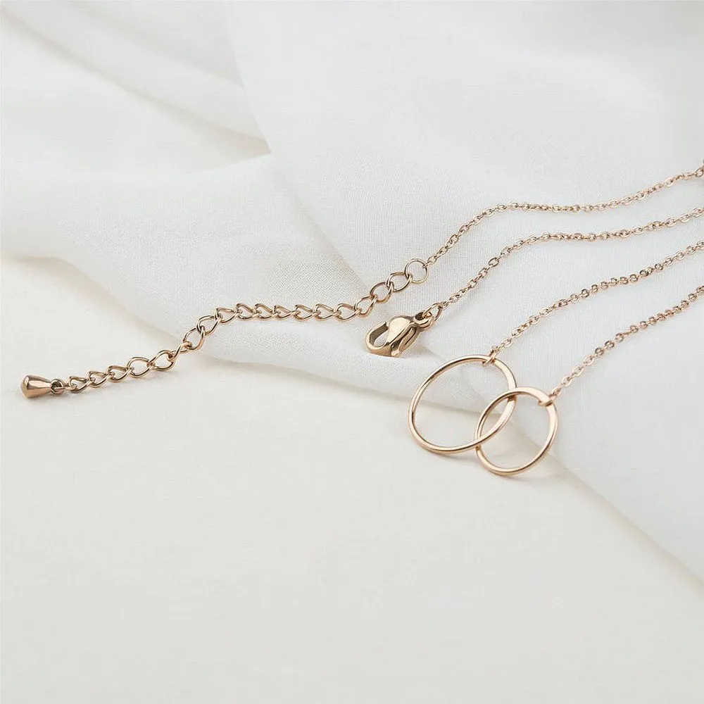 Personalized Gift for Her, Mother's Day Gift for Mom, Jewelry for Her, Matching Mother's Day Gift, Mom and Daughter Gift, Matching Mother's Day Necklace [Rose Gold Infinity, Personalized Card]