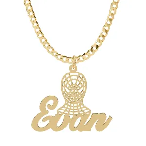 Personalized Name Cartoon Spider Necklace