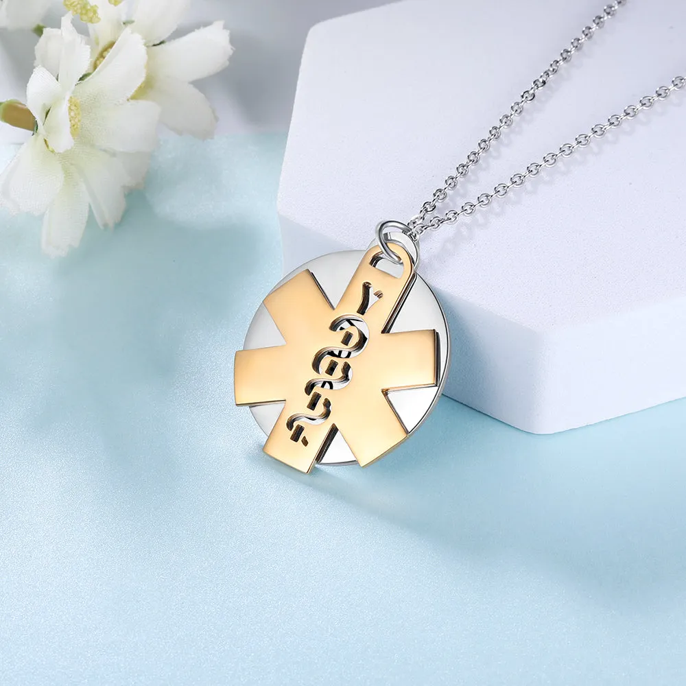 Personalized Stainless Steel Medical Necklace