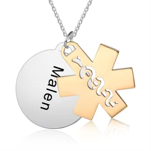 Personalized Stainless Steel Medical Necklace