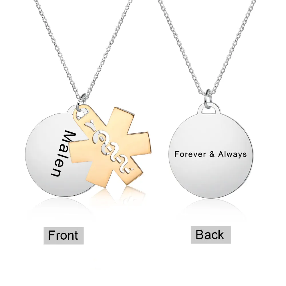 Personalized Stainless Steel Medical Necklace