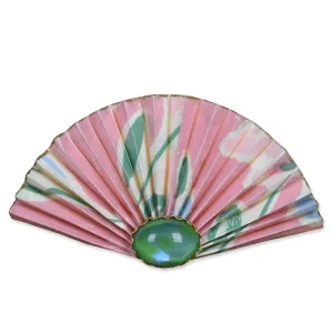 Pink/Green Fan Brooch