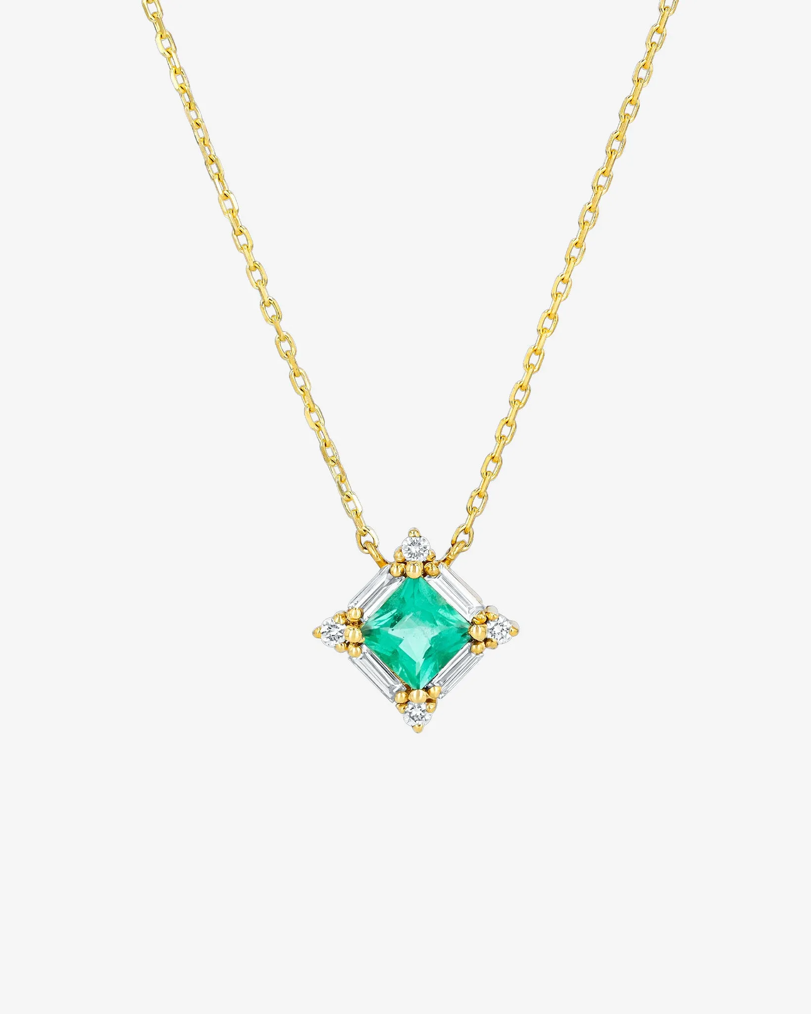 Princess Midi Emerald Pendant