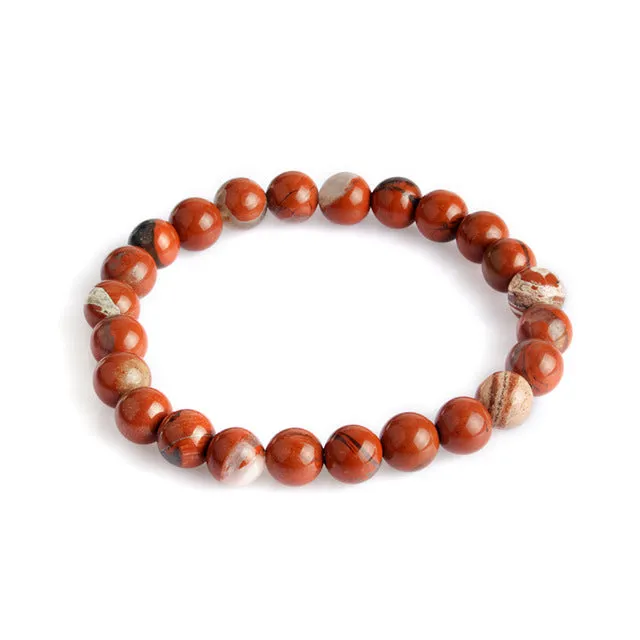 QIHE JEWELRY Tiger Eye Buddha Bracelets Natural Stone Lava Round Beads Elasticity Rope Men Women Bracelet Free Shipping