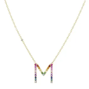 Rainbow Letter Necklace by Kelly Bello