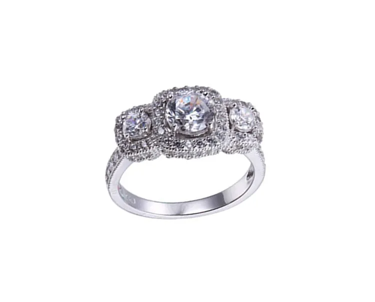 Reign Diamondlite 3 Across Halo Ring