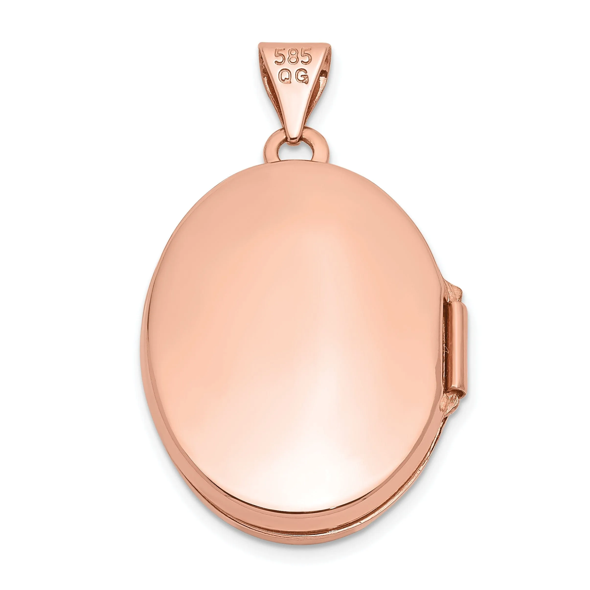 Rose Gold Oval with Vintage blk interior Locket