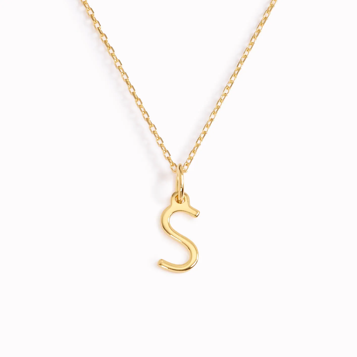 S Necklace / Gold Initial Necklace