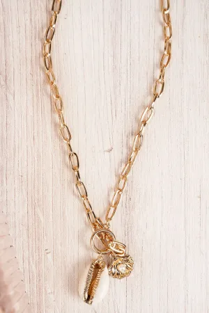 SALE! Crystal Avenue Goldtone Shell Toggle Necklace