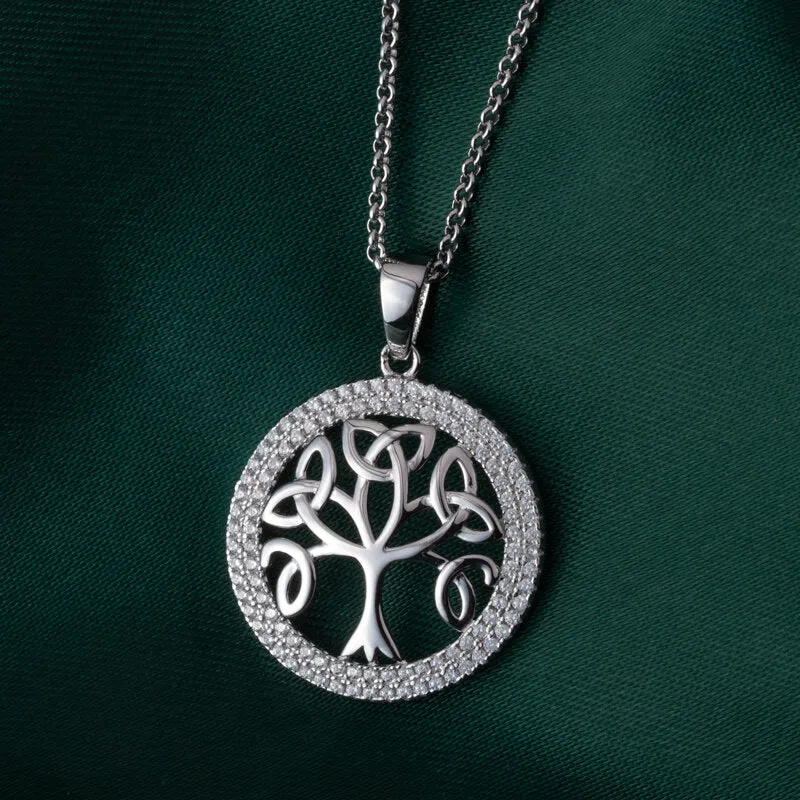 Silver Celtic Tree Of Life Necklace