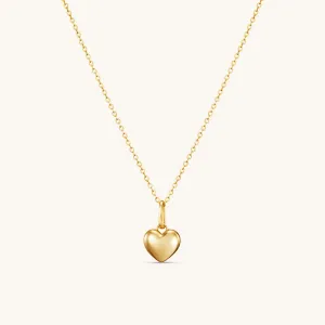 Solid Gold Heart Necklace