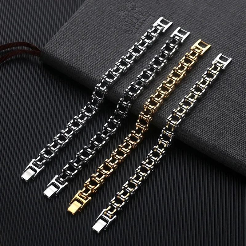 Stainless Steel Biker Link Chain Bracelet