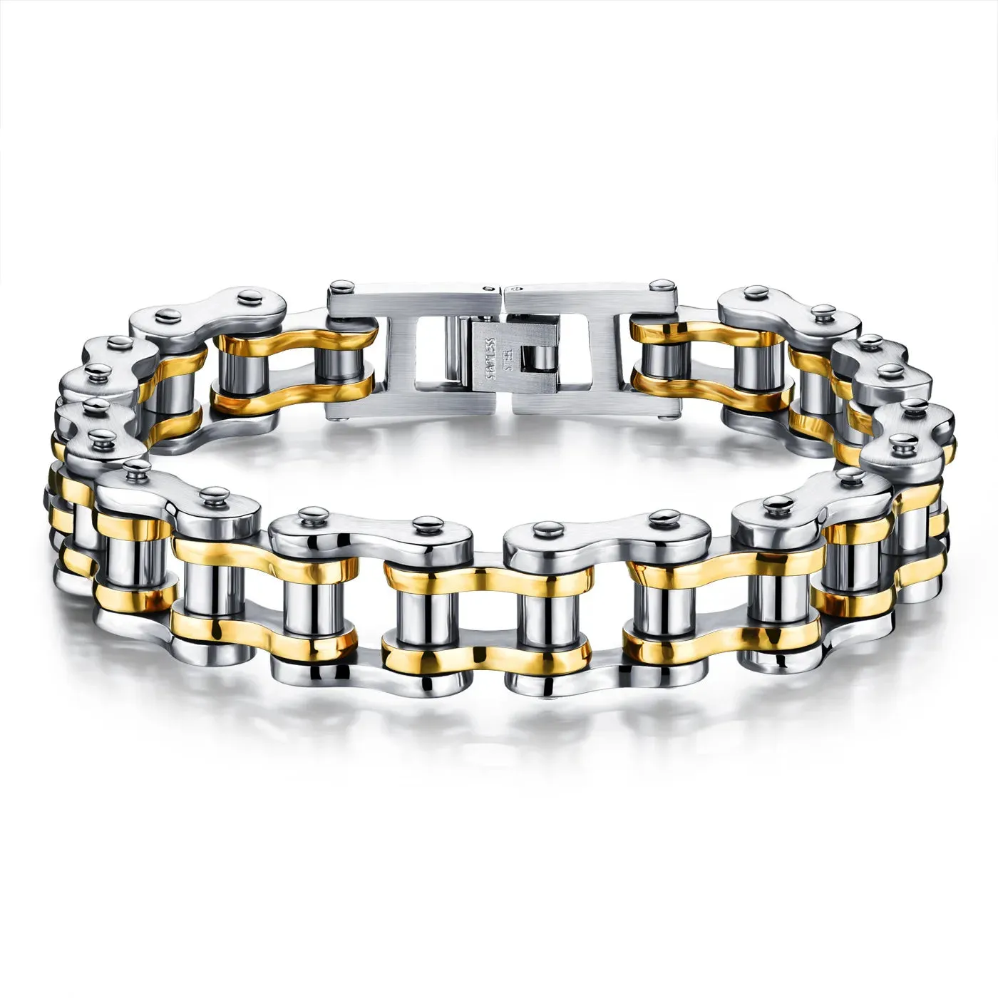 Stainless Steel Biker Link Chain Bracelet