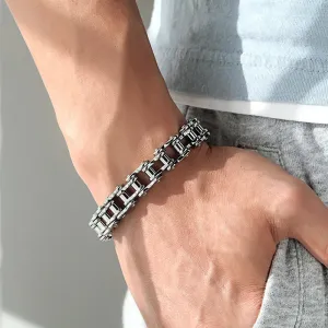 Stainless Steel Biker Link Chain Bracelet