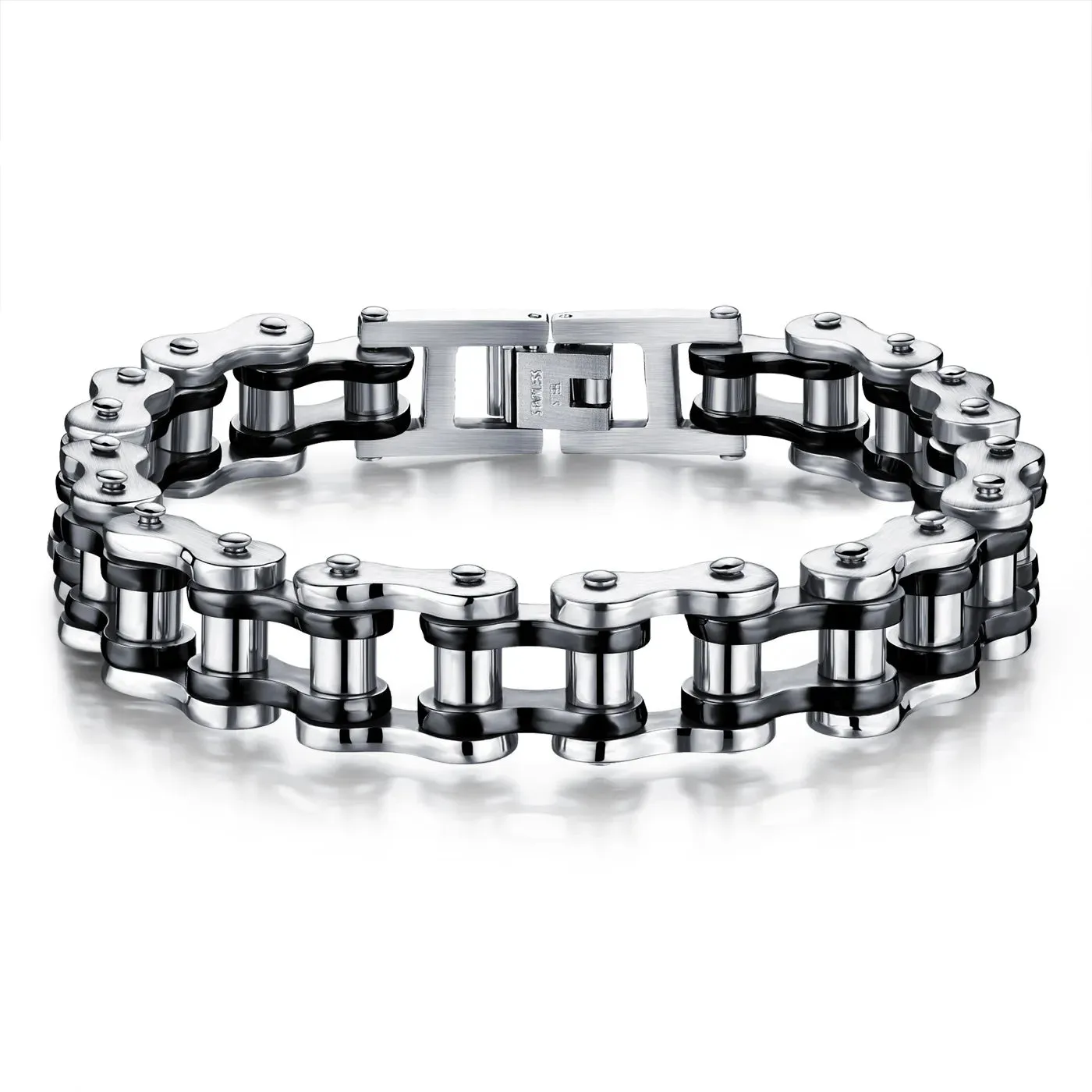 Stainless Steel Biker Link Chain Bracelet