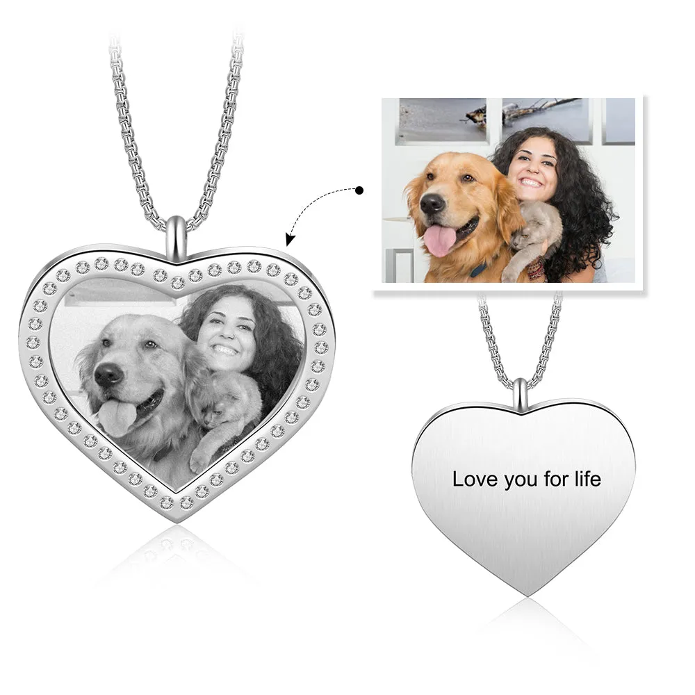 Stainless Steel Customized Photo Pendant Necklace