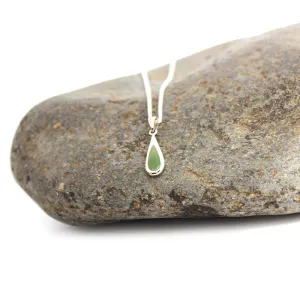 Sterling Silver & Pounamu Teardrop Pendant