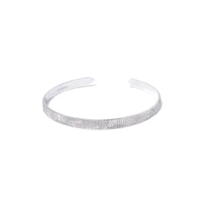 Sterling Silver Fingerprint Cuff (for him)