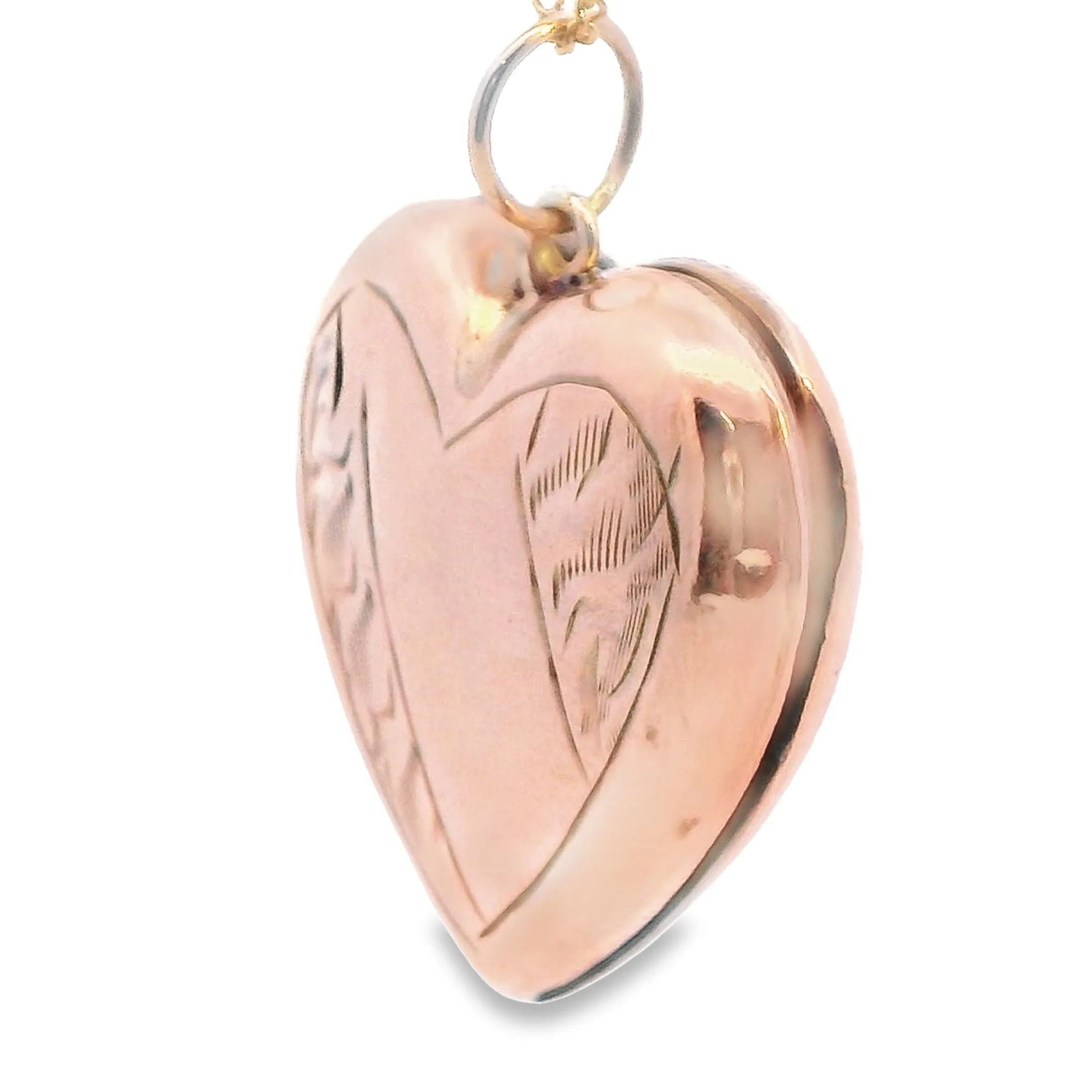 Stunning 9ct Yellow Gold Opening Heart Pendant - Perfect for Valentine's Day