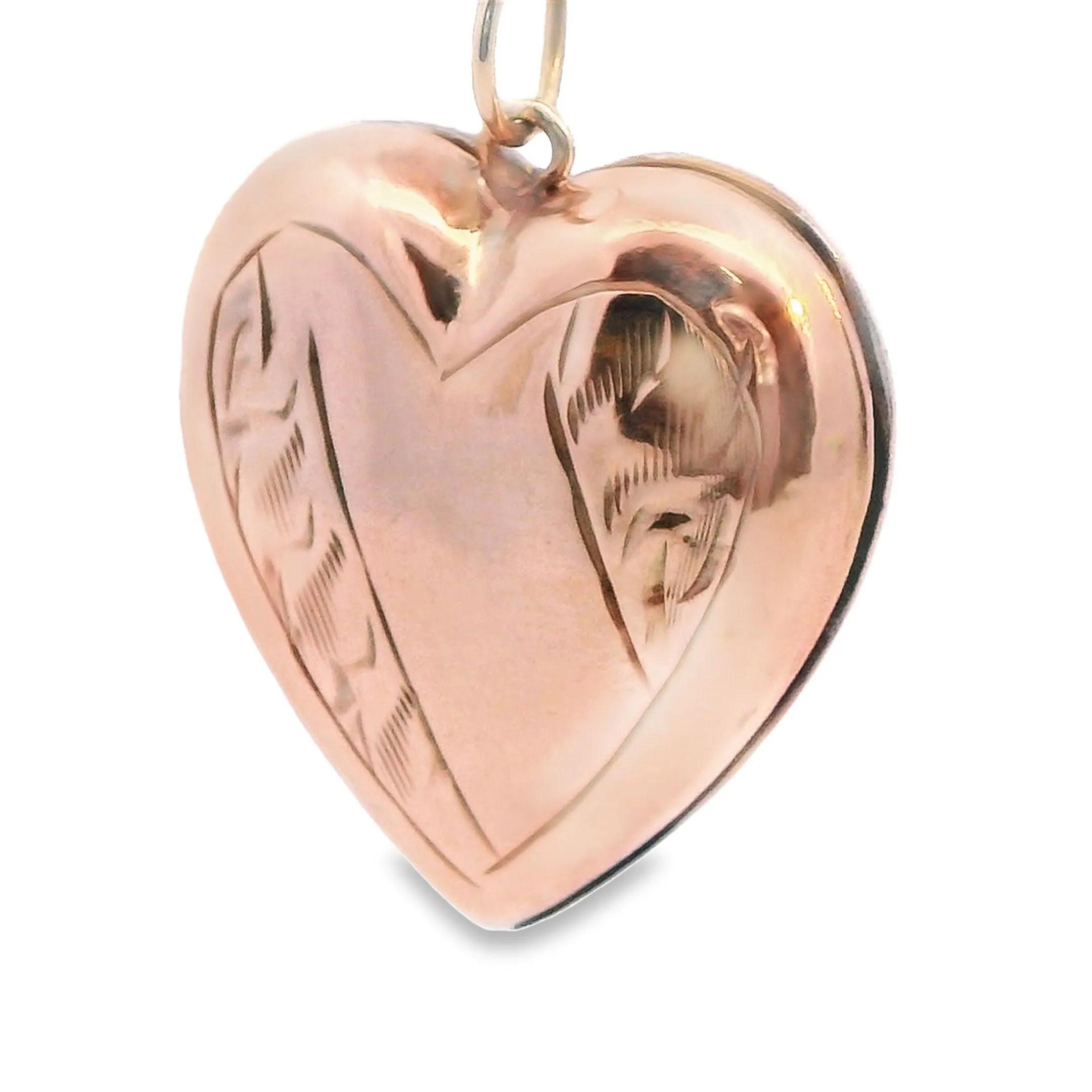 Stunning 9ct Yellow Gold Opening Heart Pendant - Perfect for Valentine's Day