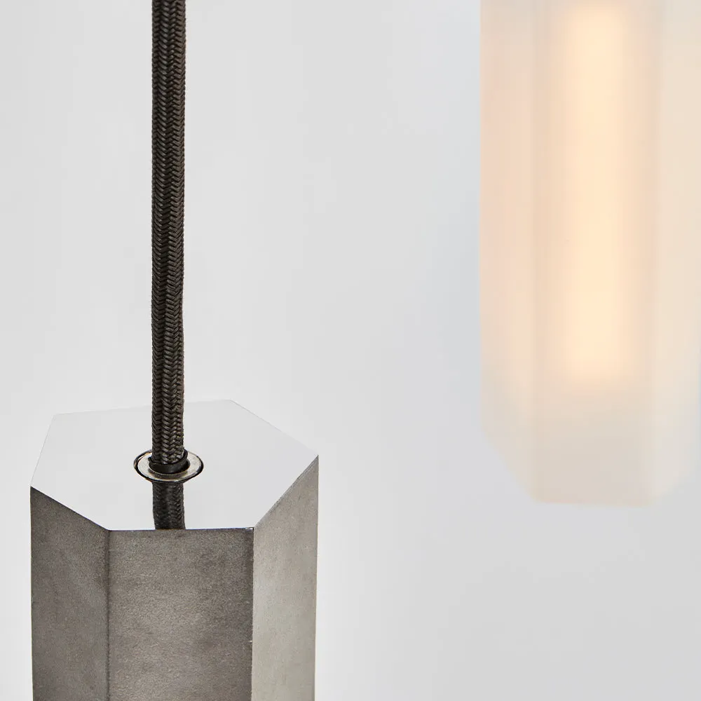 Tala Basalt Triple Pendant Stainless Steel