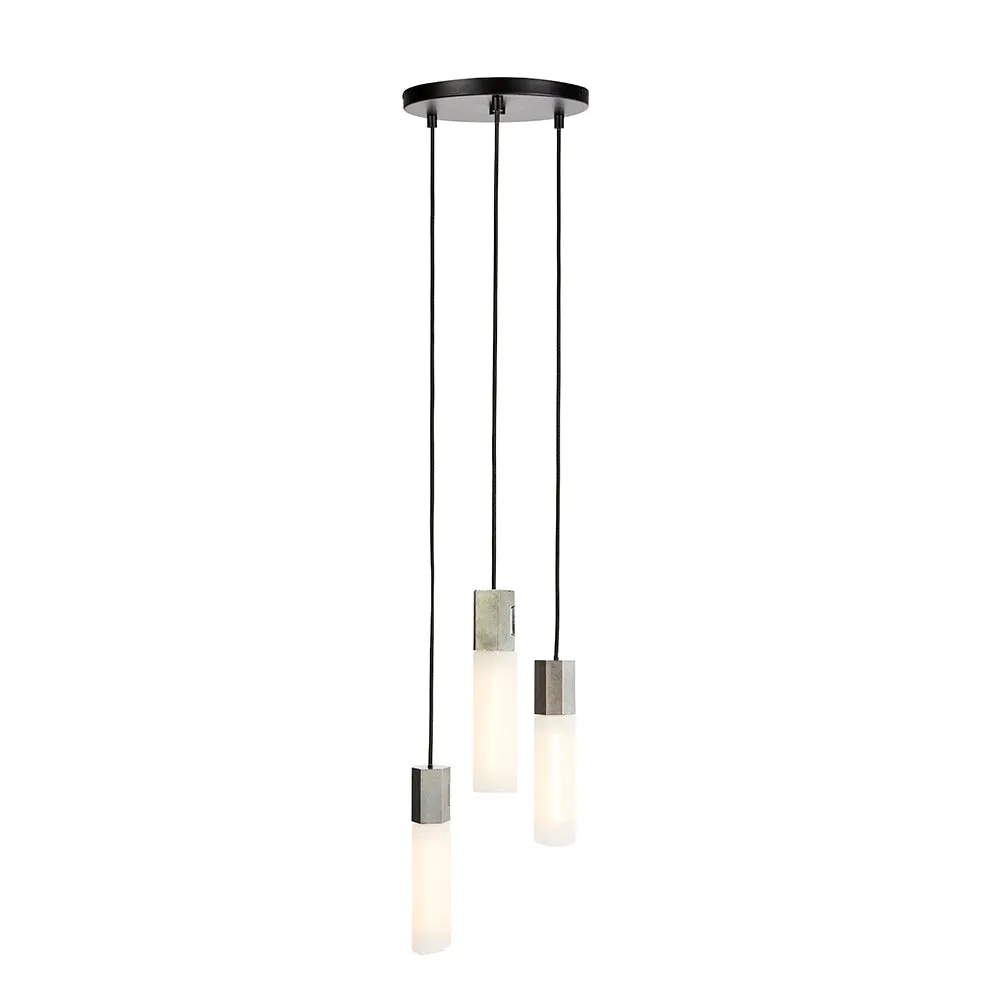 Tala Basalt Triple Pendant Stainless Steel