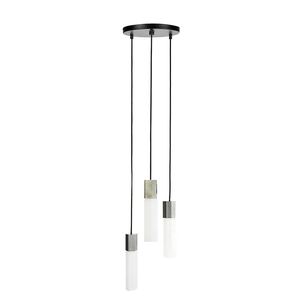 Tala Basalt Triple Pendant Stainless Steel