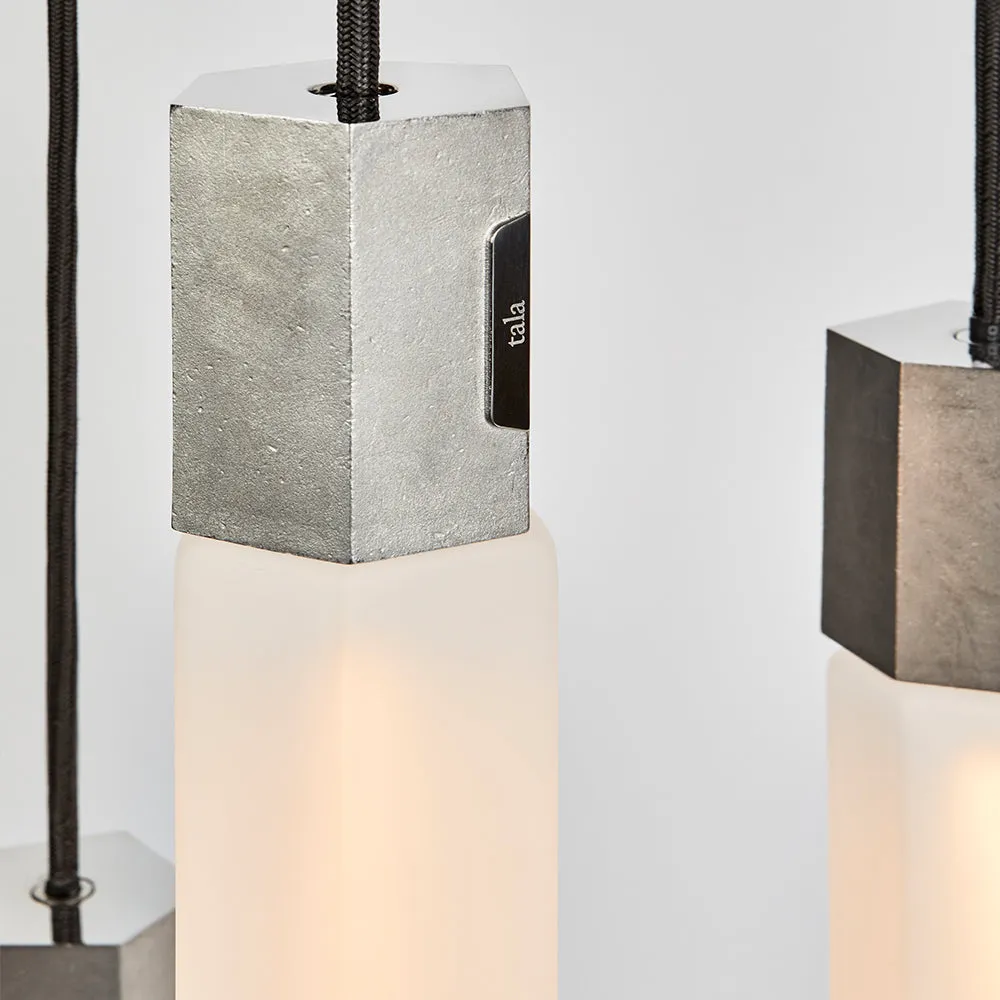 Tala Basalt Triple Pendant Stainless Steel