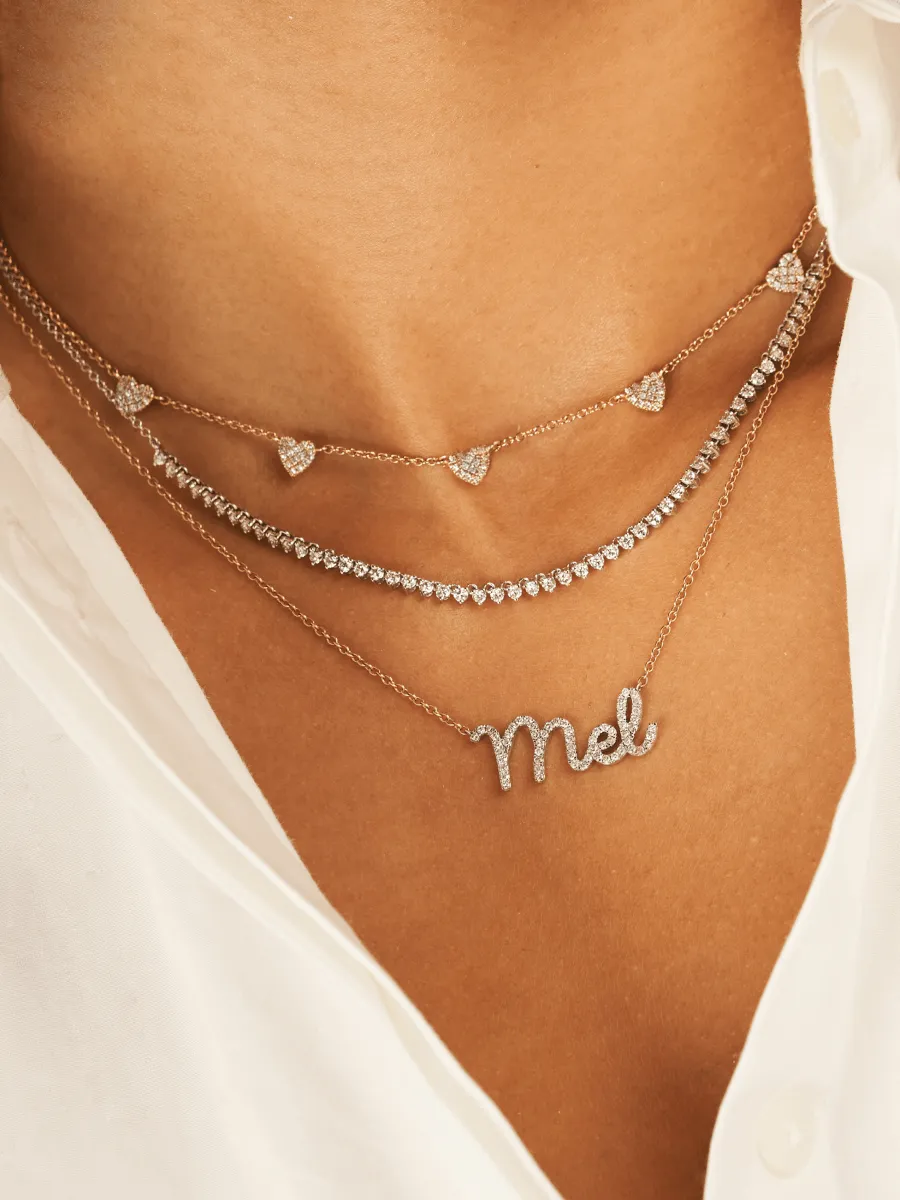 The Diamond Name Necklace 14K