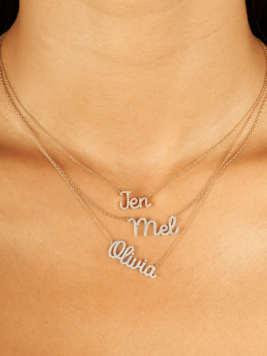 The Diamond Name Necklace 14K